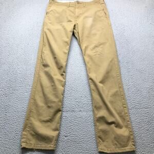 Levis Strauss Khaki Pants Mens 32x34 Straight Fit Stretch Beige Casual Twill